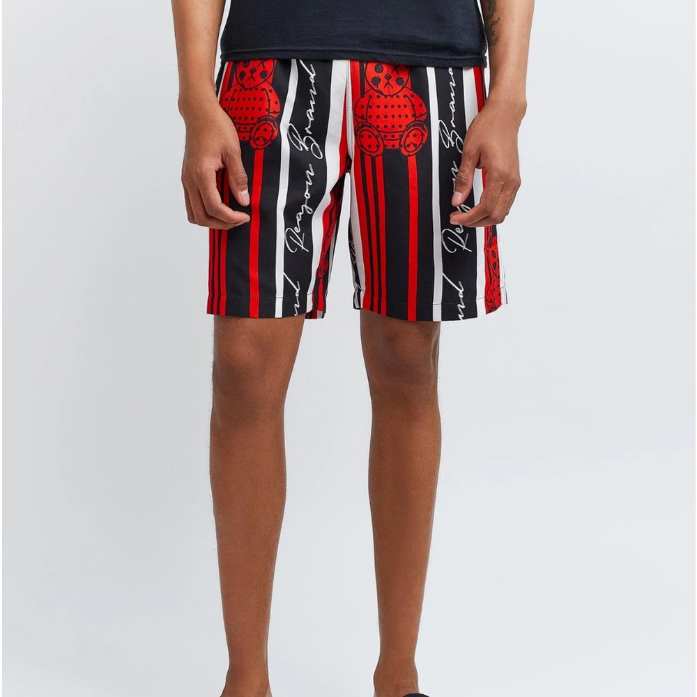 Teddy Swim Shorts Red, Black and white. Size large and medium